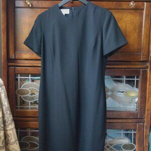 Elegant Tailored Black Rena Rowan Vintage Wool Blend Dress